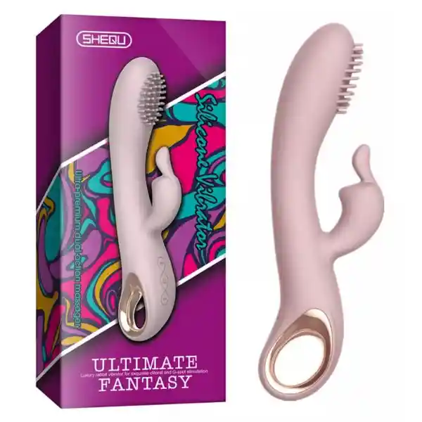 Vibrador Doble Estimulación Ángel Kiss 21cm Recargable Shequ