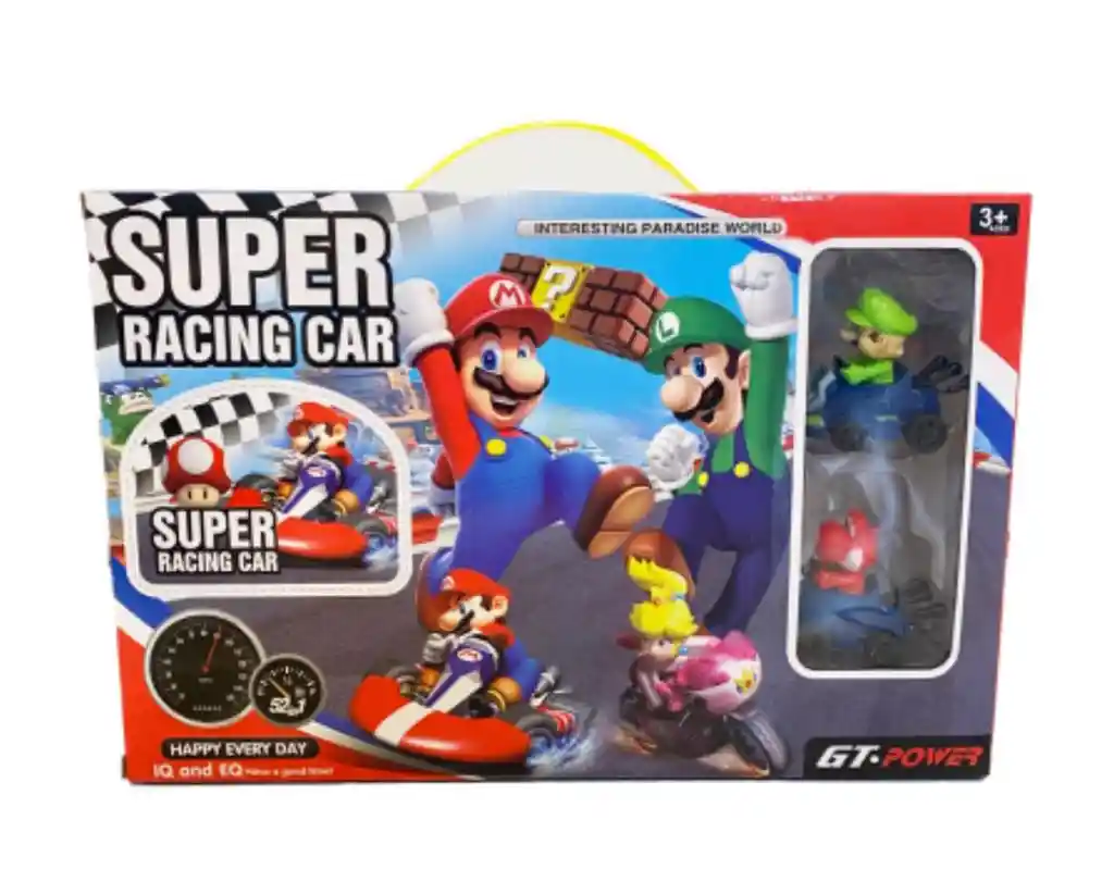 Juguete Pista Mario Bros Super Racing Car + 2 Muñecos Ref 2004