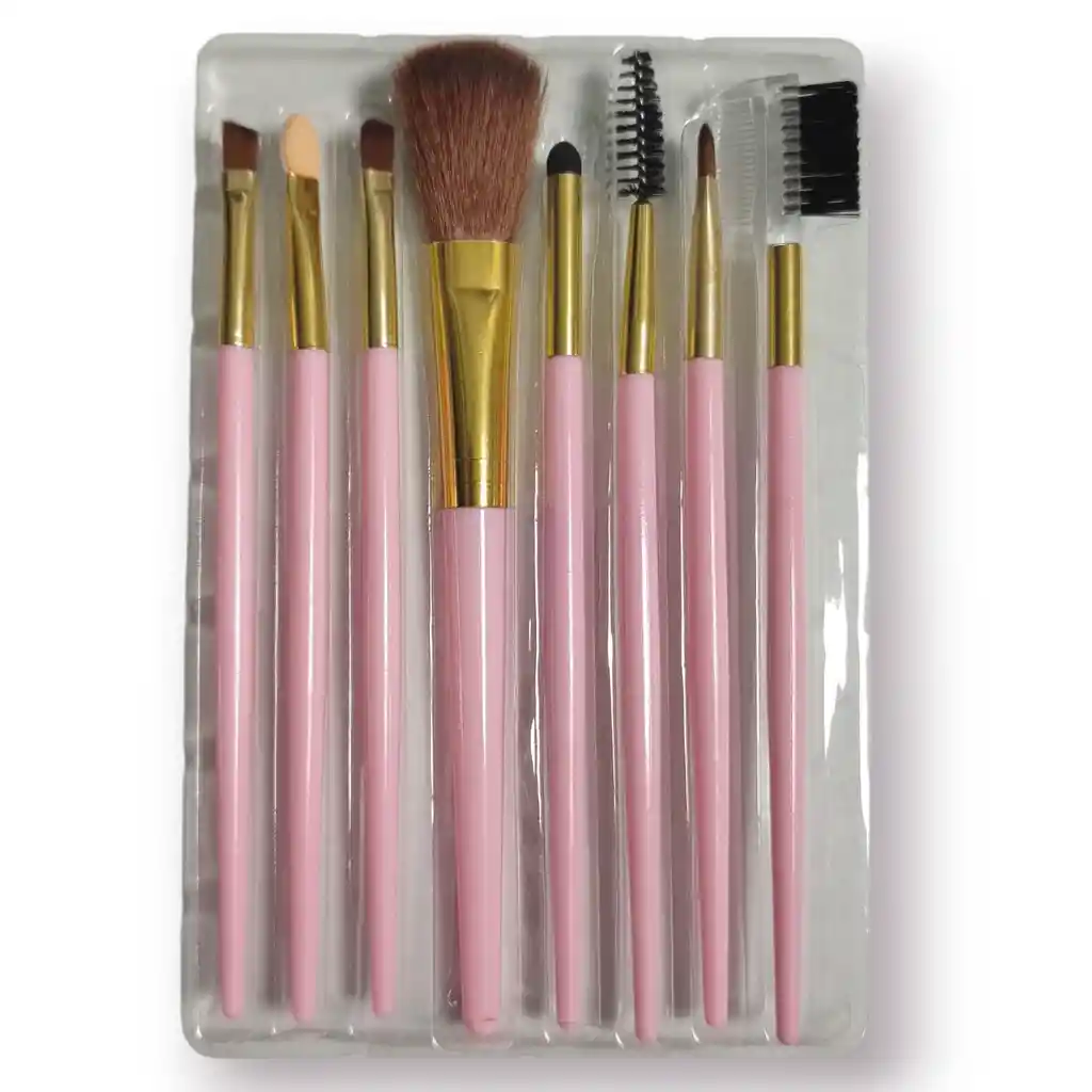 Kit De Brochas Rosadas X 8 Unidades