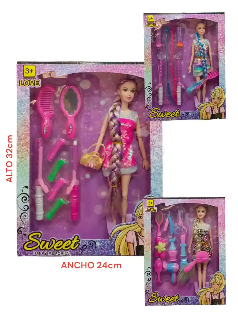 Muñeca Con Accesorios De Peluquería