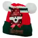 Gorro Pompón Navidad Diseños Luces Térmico Frío Bebés Niños (2 Pompones Diseño Aleatorio)