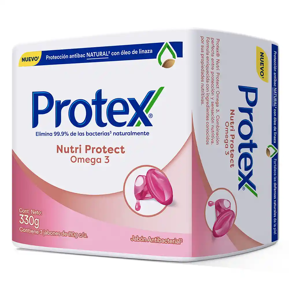 Jabon Antibacterial Protex Omega 110g X 3