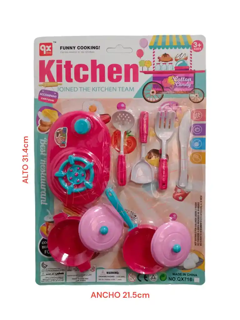 Set De Cocina Fogon Coton Candy