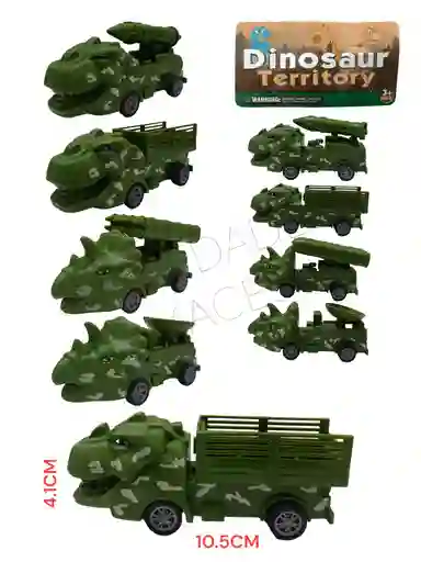 Carro Dinosaurio Bolsa X4 Con Impulso