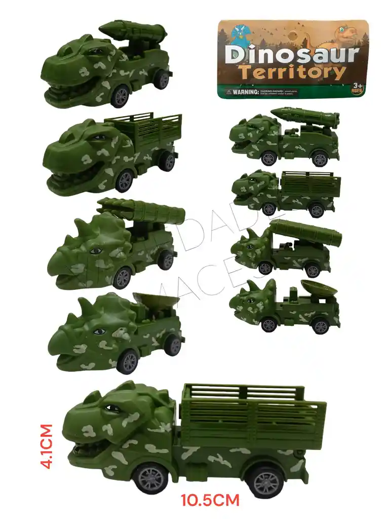 Carro Dinosaurio Bolsa X4 Con Impulso