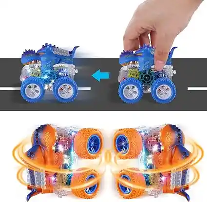 Carro Monster Marino Con Luces