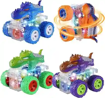 Carro Monster Marino Con Luces