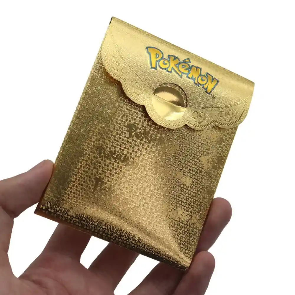 Cartas Doradas Pokemon Sobre X 10 De Lujo