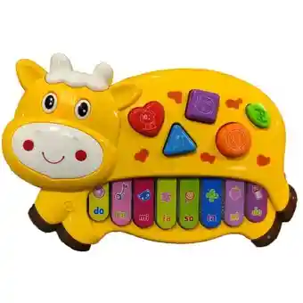 Piano Organeta Musical Juguete Bebes Animal 23cm Niños Luces