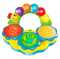 Tambor Batería Musical Bebés Luces Sonidos Juguete Didáctico