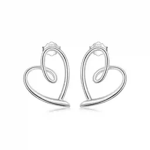 Aretes Topos Corazón Amor Para Mujer Fabricados En Plata 925