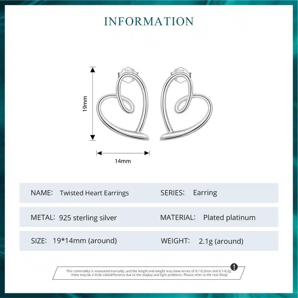 Aretes Topos Corazón Amor Para Mujer Fabricados En Plata 925