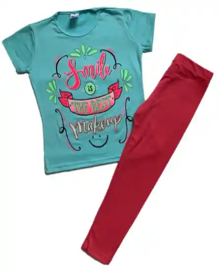 Conjunto Talla 12 Leggins Y Blusa Camiseta Para Niñas