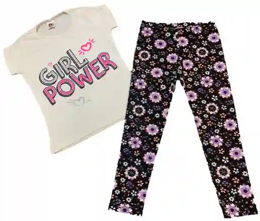 Conjunto Talla 12 Leggins Y Blusa Camiseta Para Niñas.