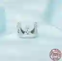 Arete Earcuff Cartílago Para Mujer Corona Reina En Plata