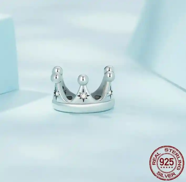 Arete Earcuff Cartílago Para Mujer Corona Reina En Plata