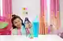 Barbie Muñeca Pop Reveal Y Accesorios, Aroma A Ponche De Fruta Con Cabello Azul, 8 Sorpresas Incluyen Slime, Cambio De Color Y Cachorro