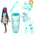 Barbie Muñeca Pop Reveal Y Accesorios, Aroma A Ponche De Fruta Con Cabello Azul, 8 Sorpresas Incluyen Slime, Cambio De Color Y Cachorro