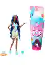 Barbie Muñeca Pop Reveal Y Accesorios, Aroma A Ponche De Fruta Con Cabello Azul, 8 Sorpresas Incluyen Slime, Cambio De Color Y Cachorro