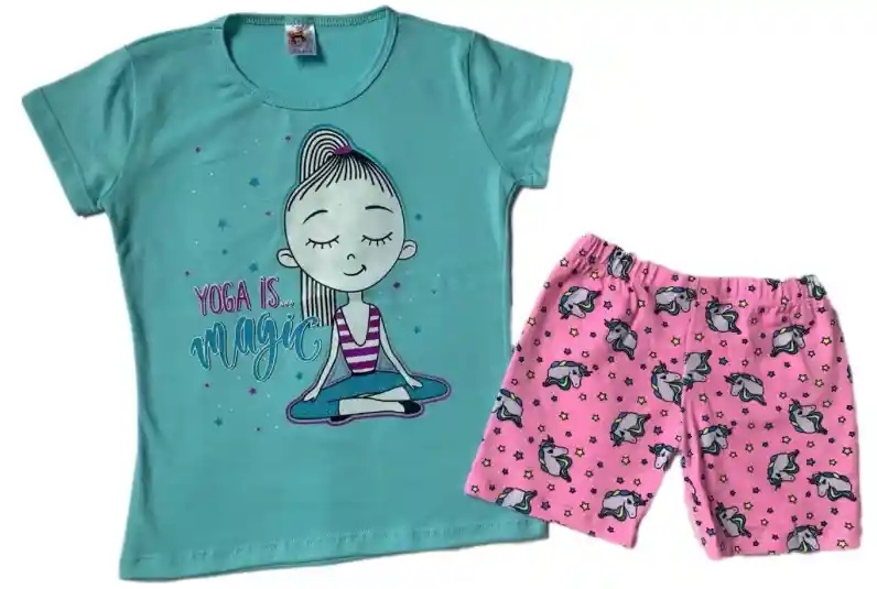 Conjunto Para Niñas De 8 Años Atlético Multiusos (short Mas Camiseta)