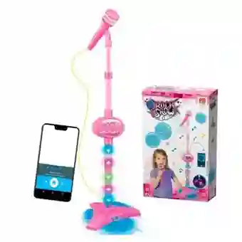 Juguete Microfono Karaoke Mp3 Con Luces Hk-8029 Rosa