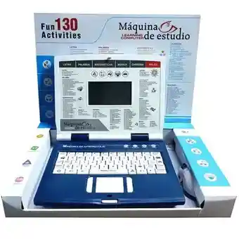 Computador Niños Juguete Didactico Aprendizaje 130 Funciones Azul