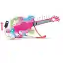 Juguete Guitarra Eléctrica Con Gafas Micrófono Niños Rosa 8026