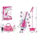 Juguete Guitarra Eléctrica Con Micrófono Mp3 Bolso 8027 Rosa