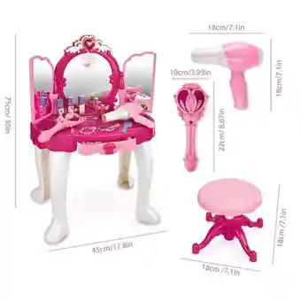 Tocador Niñas Secador Princesas Accesorios