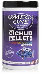 Omega One Cichlid Pellets Super Color Small Sinking 460g