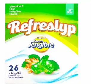 Refreslyp Pastillas Menta Y Jengibre Tab