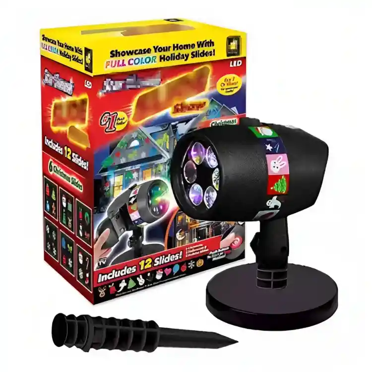 Proyector Decorativo Navidad O Fiestas 12 Slide Show Luz Led