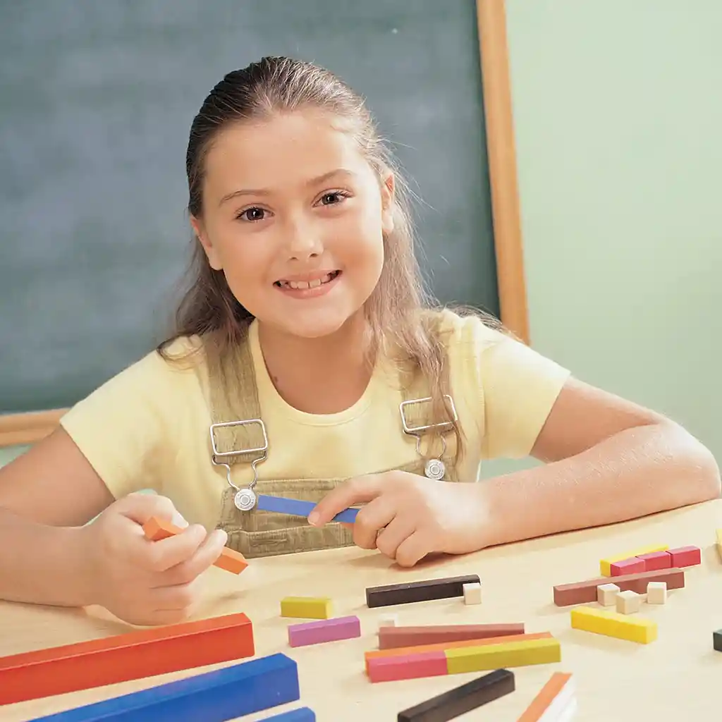 Regletas Cuisenaire En Madera X100 Matemáticas Niños