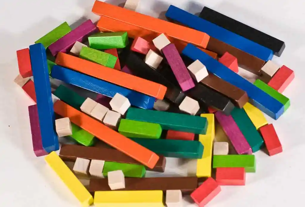 Regletas Cuisenaire En Madera X100 Matemáticas Niños