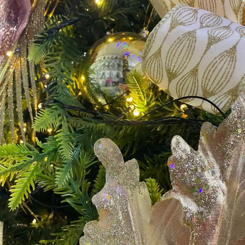 Luces De Navidad Amarilla Lineal 100 Led, 8 Metros