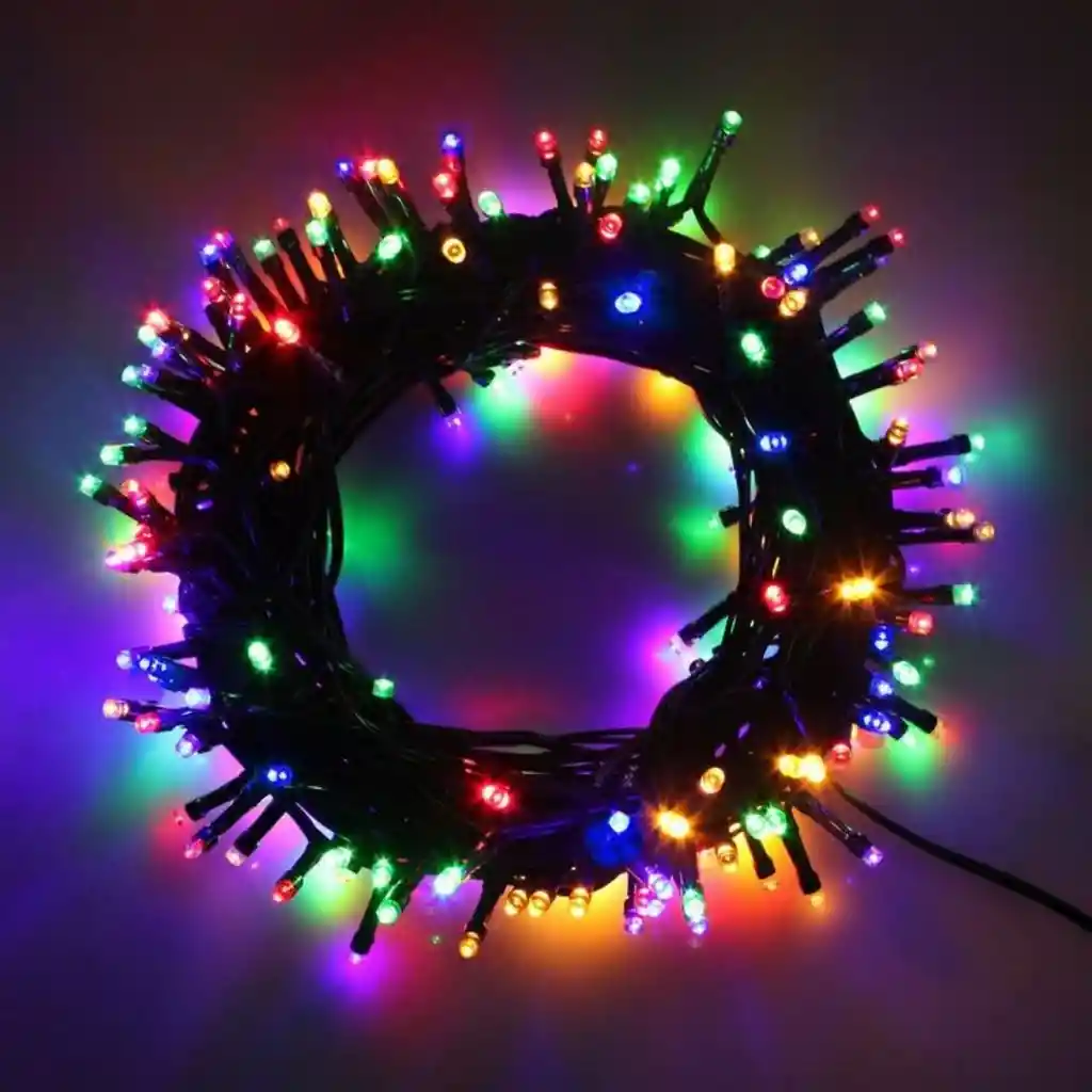 Luces De Navidad Multicolor Lineal 100 Led, 8 Metros