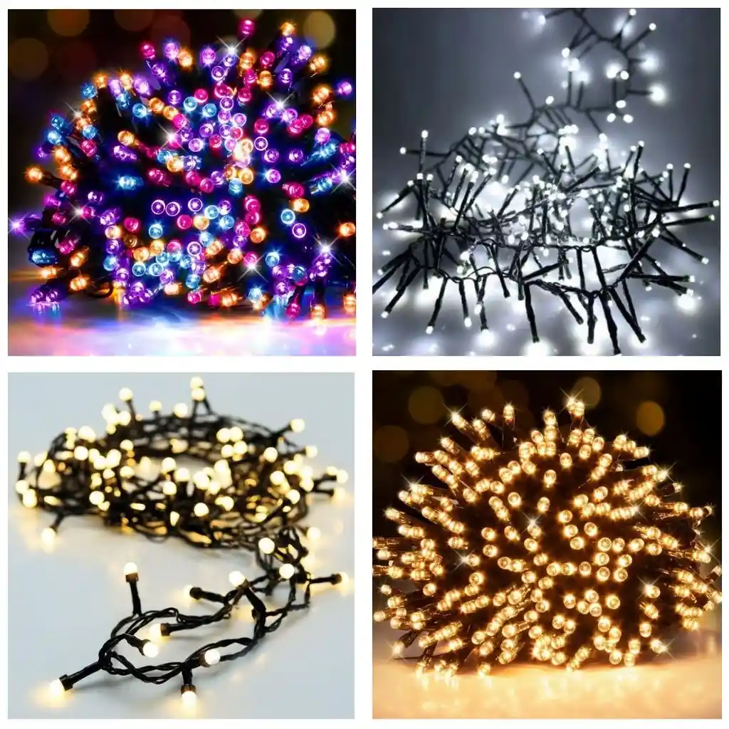 Luces De Navidad Multicolor Lineal 300 Led, 23 Metros