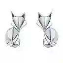 Aretes Para Mujer Zorro Fox Fabricados En Plata 925