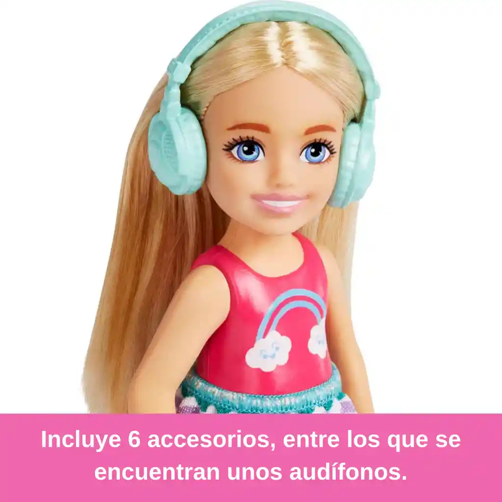 Chelsea Viajera De Barbie Con Accesorios