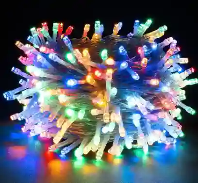 Luces De Navidad Luz Led Multicolor 200 Bombillos Lineal Cable Siliconado Decoración Adornos Navideños