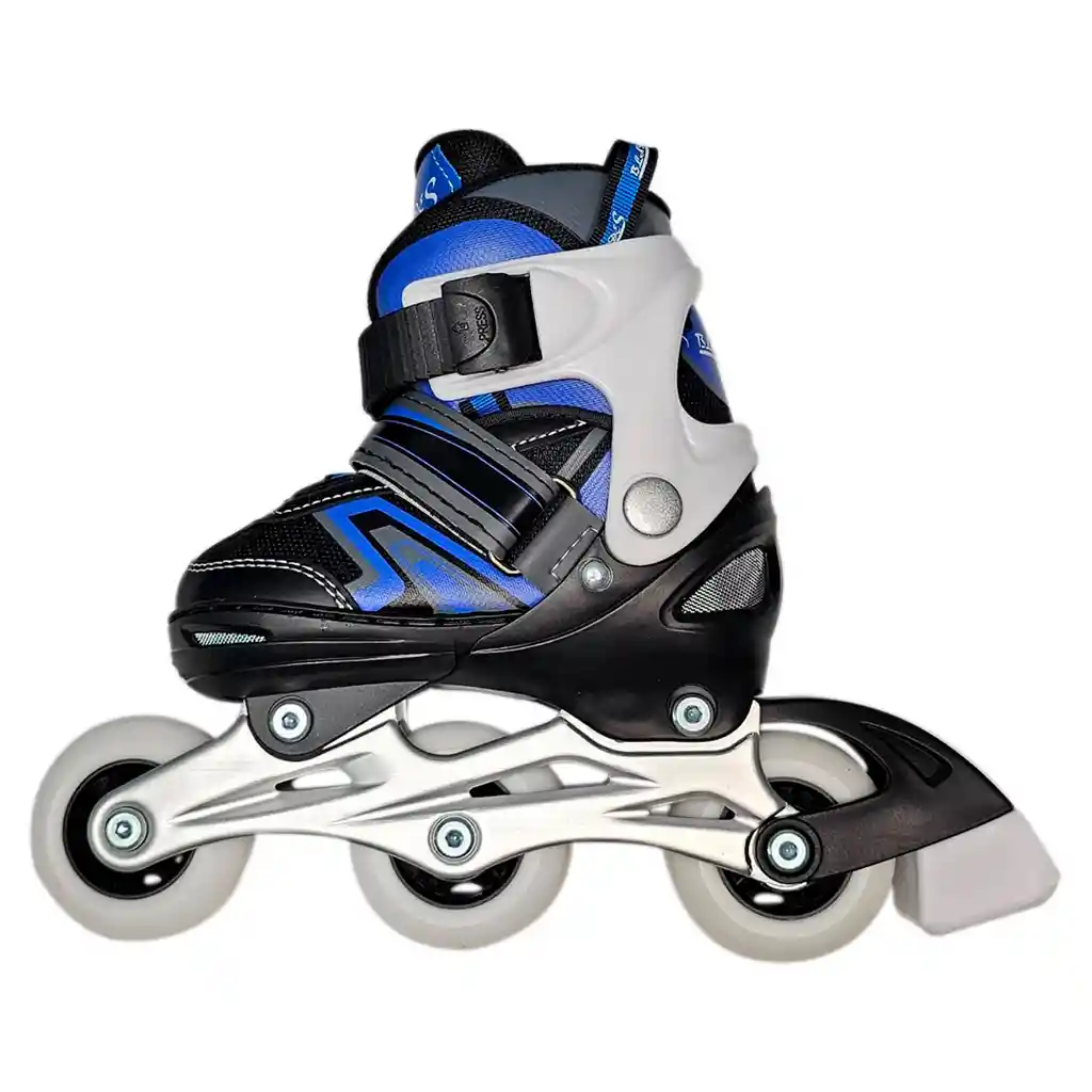 Kit Patines Semiprofesionales Blades Casco Y Protección Azul 27-30