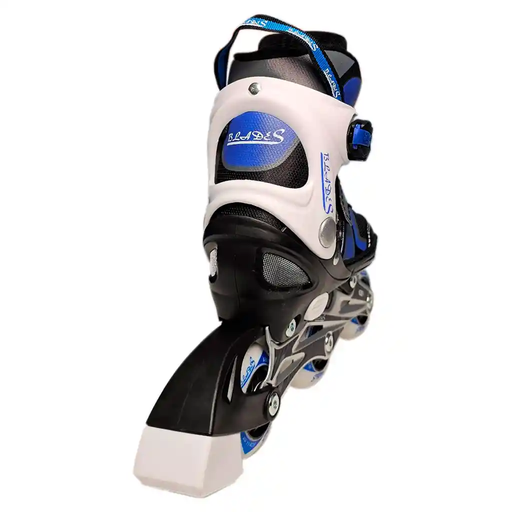 Kit Patines Semiprofesionales Blades Casco Y Protección Azul 27-30