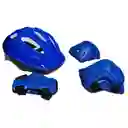 Kit Patines Semiprofesionales Blades Casco Y Protección Azul 27-30