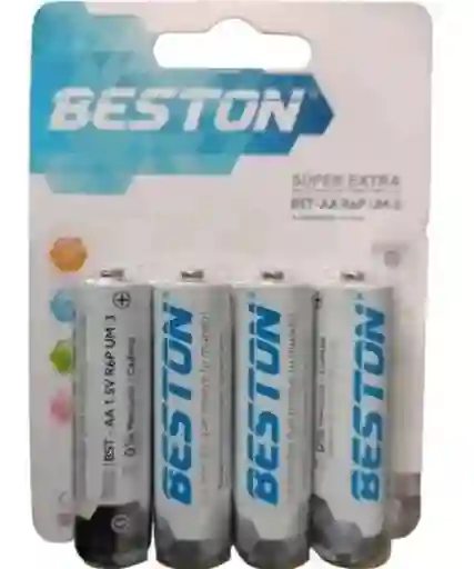 Baterías Aa Pilas Besto Carbono 1.5v Pack X4 Unidad Alcalina