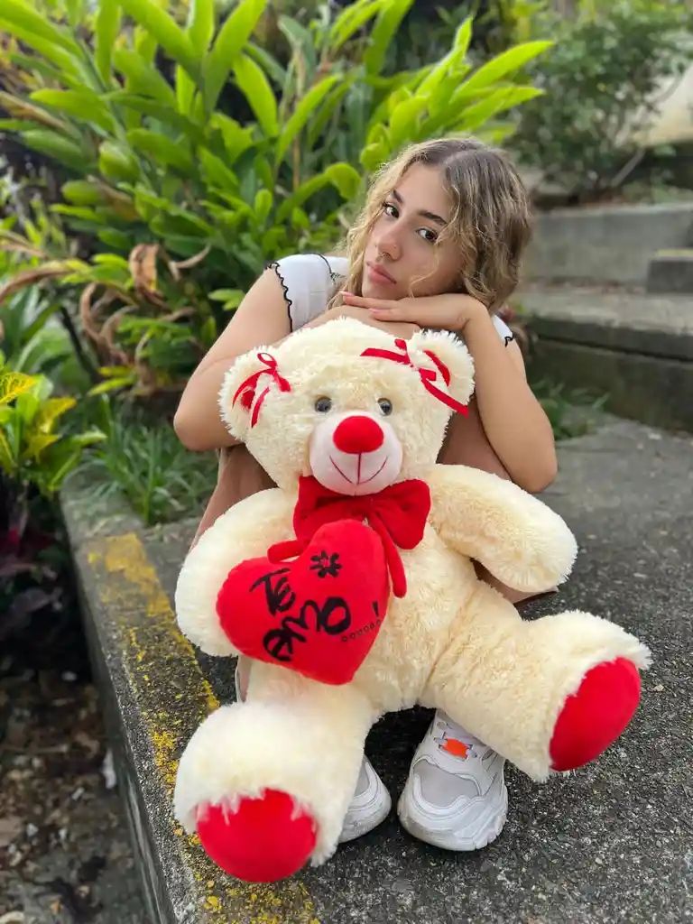 Oso De Peluche Con Corazon De 70 Cm