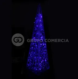 Árbol De Navidad Torre Pirámide Luz Led Azul 45cm