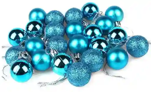 Bolas Navideñas Set Surtido 12 Esferas Navidad Azules