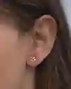 Aretes Topo Mini Flor Sauco Rosado
