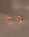 Aretes Topo Mini Flor Sauco Rosado