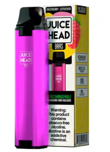 Vape, Vapeador Raspberry Lemonade 3000 Puff - Juice Head Bars